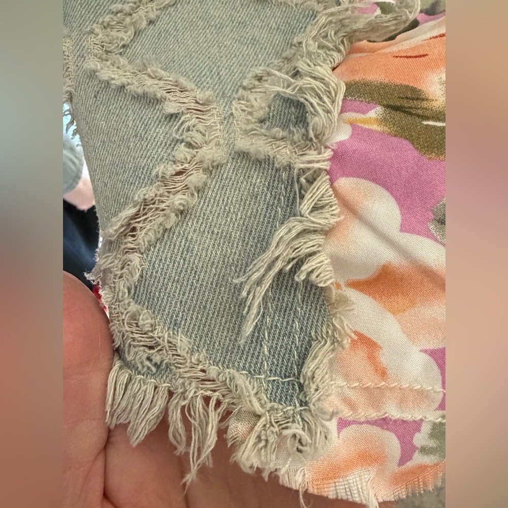 Pol Floral Patchwork Jean Jacket - image 7